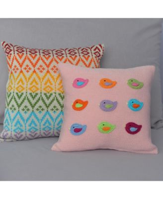 Knit Cotton 10" Bird Pillow