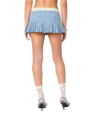 Kayleigh Contrast Plaid Mini Skort