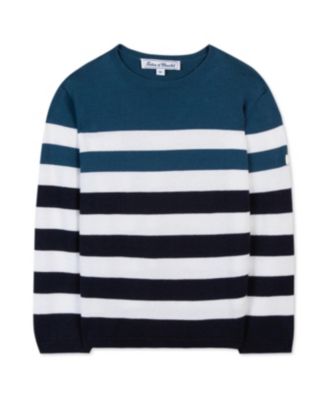 Tartine et Chocolat Boys' Seaside Striped Cotton Sweater - Big Kid