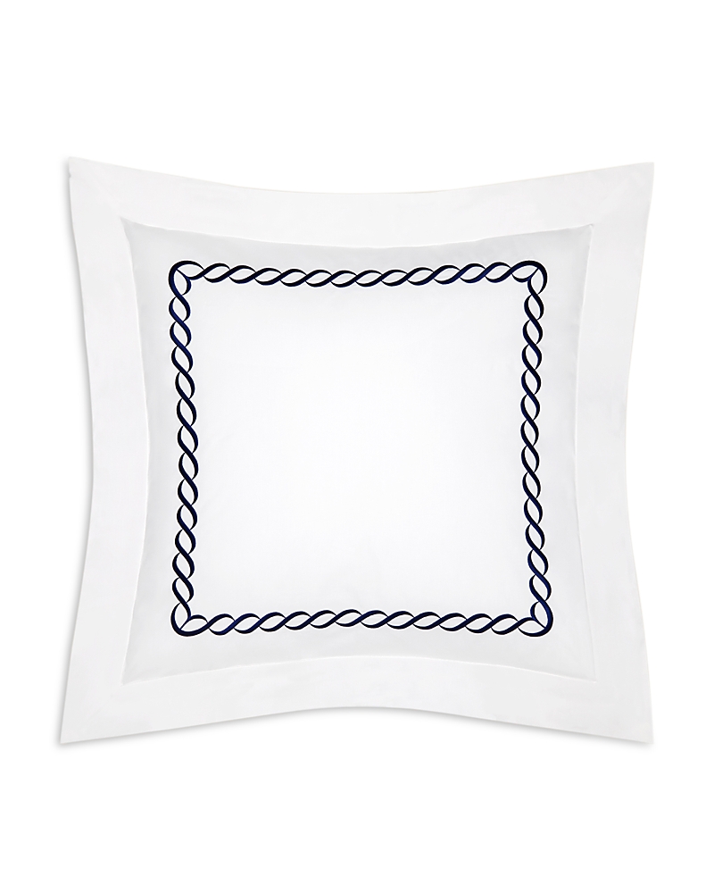 Pratesi Treccia Moderno Sham, Continental/euro In White/navy