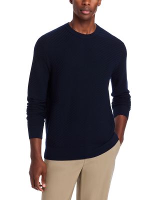 The Men's Store at Bloomingdale's Zegna Baruffa Merino Wool Basketweave Crewneck Sweater - Exclusive