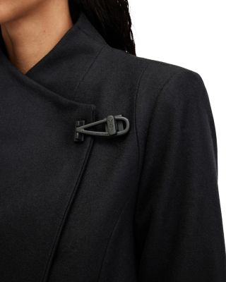 Riley Wrap Around Belted Long Line Wool Coat
