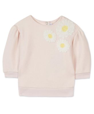 Tartine et Chocolat Girls' Daisy Applique Baby Sweatshirt - Baby