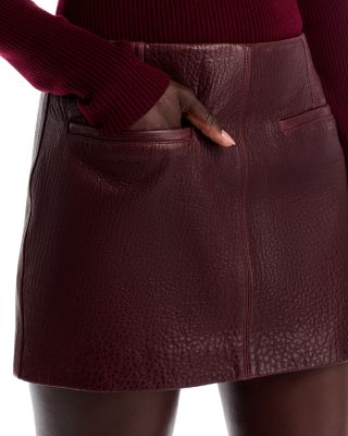 Cowan Micro Leather Mini Skirt