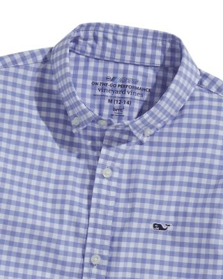 Boys' On-The-Go Brrr&deg; Gingham Button Down Shirt - Little Kid, Big Kid