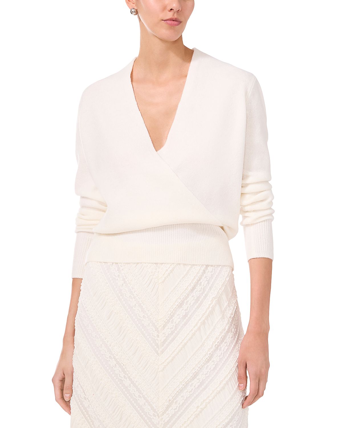 1.state Cross Front Long Sleeve Sweater