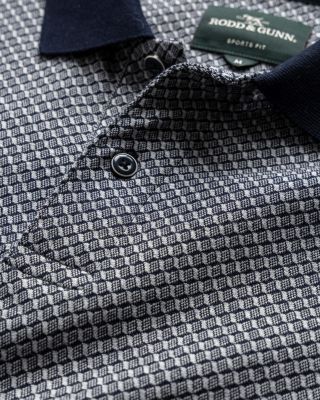 Leeson Cotton Geo Sports Fit Polo Shirt 