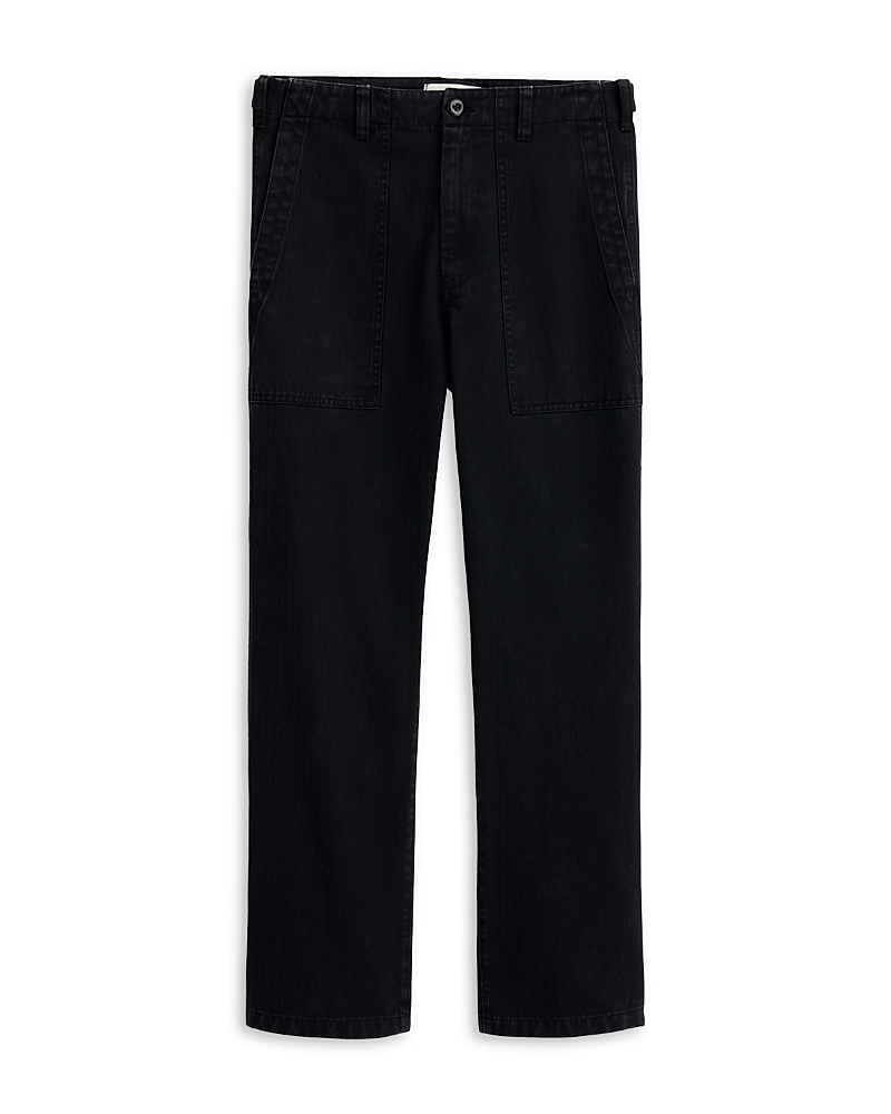 Alex Mill Neil Pant In Herringbone In Washed Black