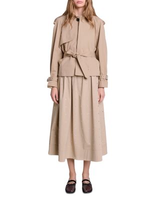 Short Water Repellant Trench Jacket