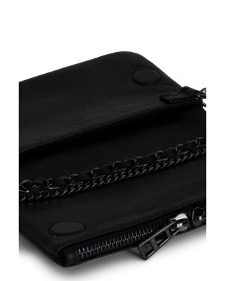 Rock Nano Wings Grained Leather Clutch