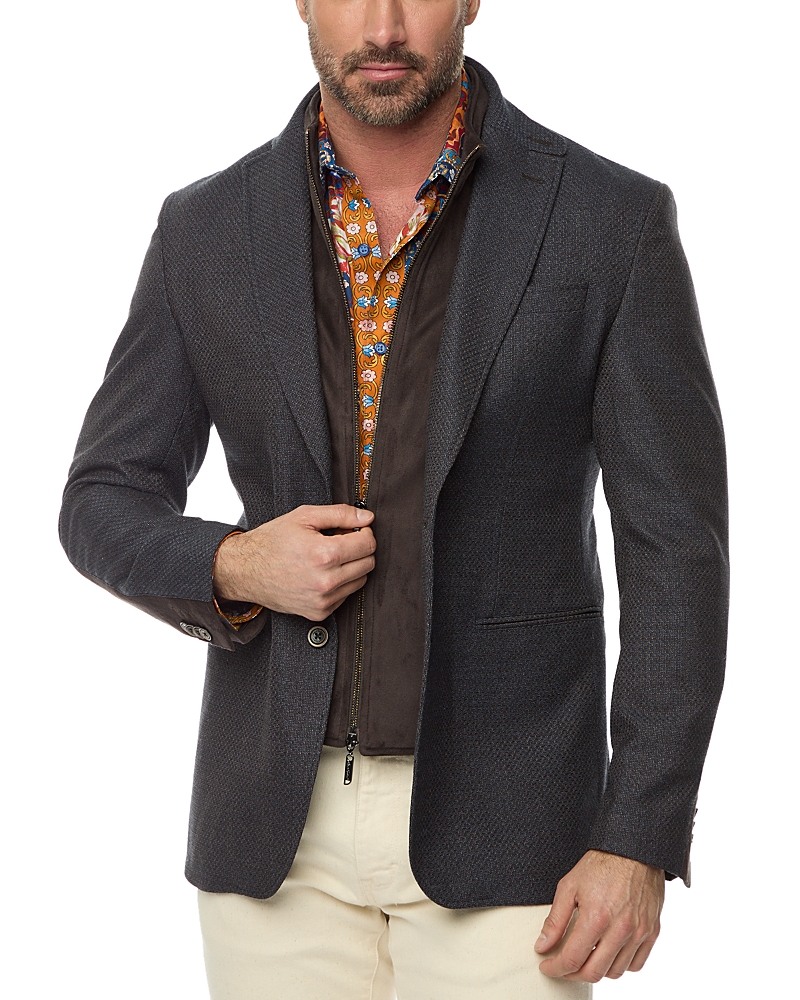 Robert Graham The Jetset Ii Stretch Sport Coat With Removable Bib In Brown