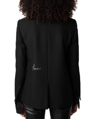 Very Strass Heart Blazer