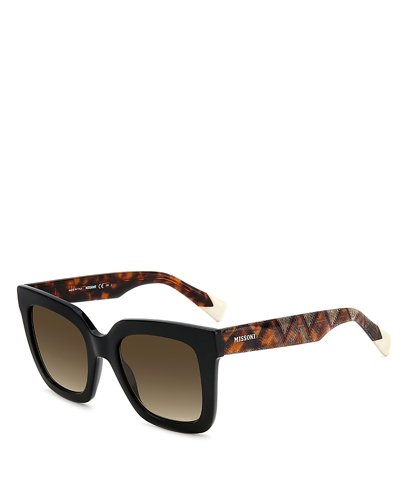 Missoni Fabric Eyewear Prescription Compatible Square Sunglasses, 52mm