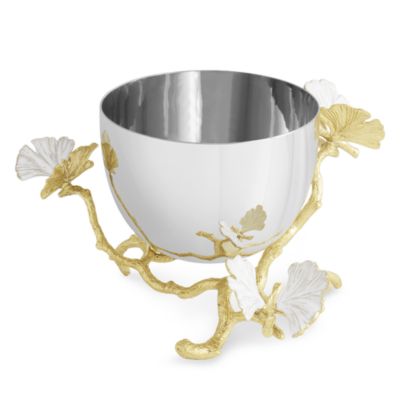 Butterfly Ginkgo Gold Nut Bowl