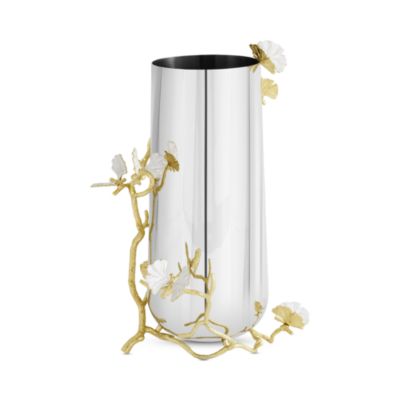 Butterfly Ginkgo Gold Large Vase