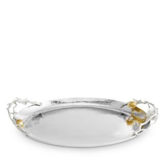 Michael Aram Pomegranate Silver and Gold Tone Oval Tray | Bloomingdale's Michael Aram