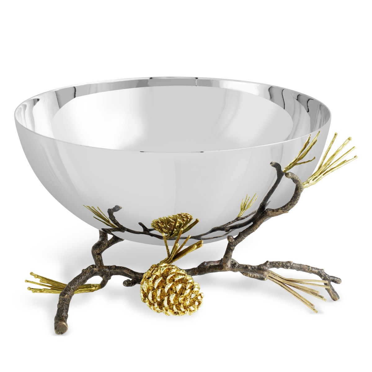 Michael Aram Pine Cone Serving Bowl in Silver