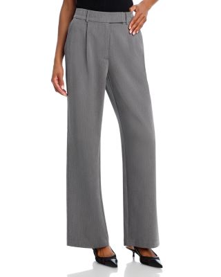 AQUA - Pleated Suit Pants - Exclusive