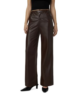 Joe's Jeans - The Mia High Rise Faux Leather Wide Leg Pants