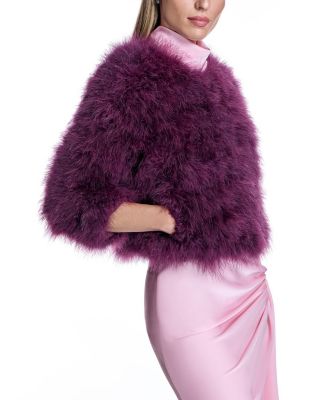 Collarless Feather Bolero