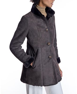 Shearling Jacket with Stand Collar