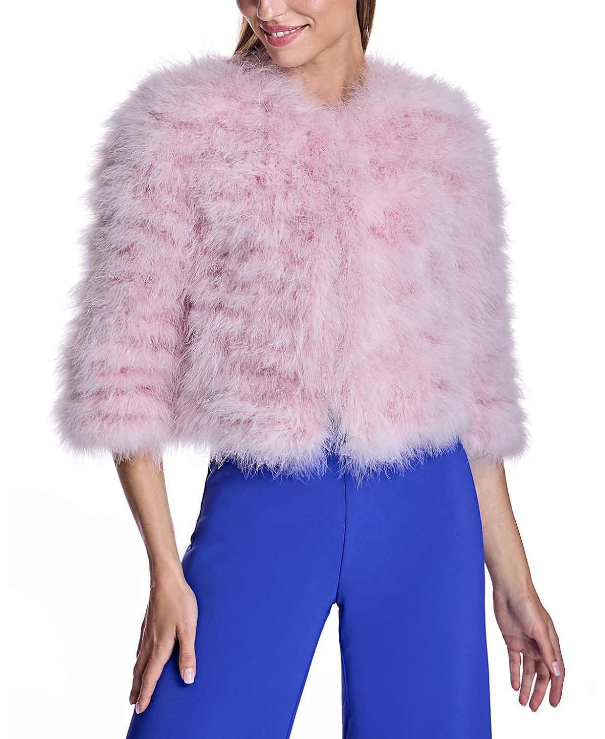 Maximilian Feather Bolero Jacket