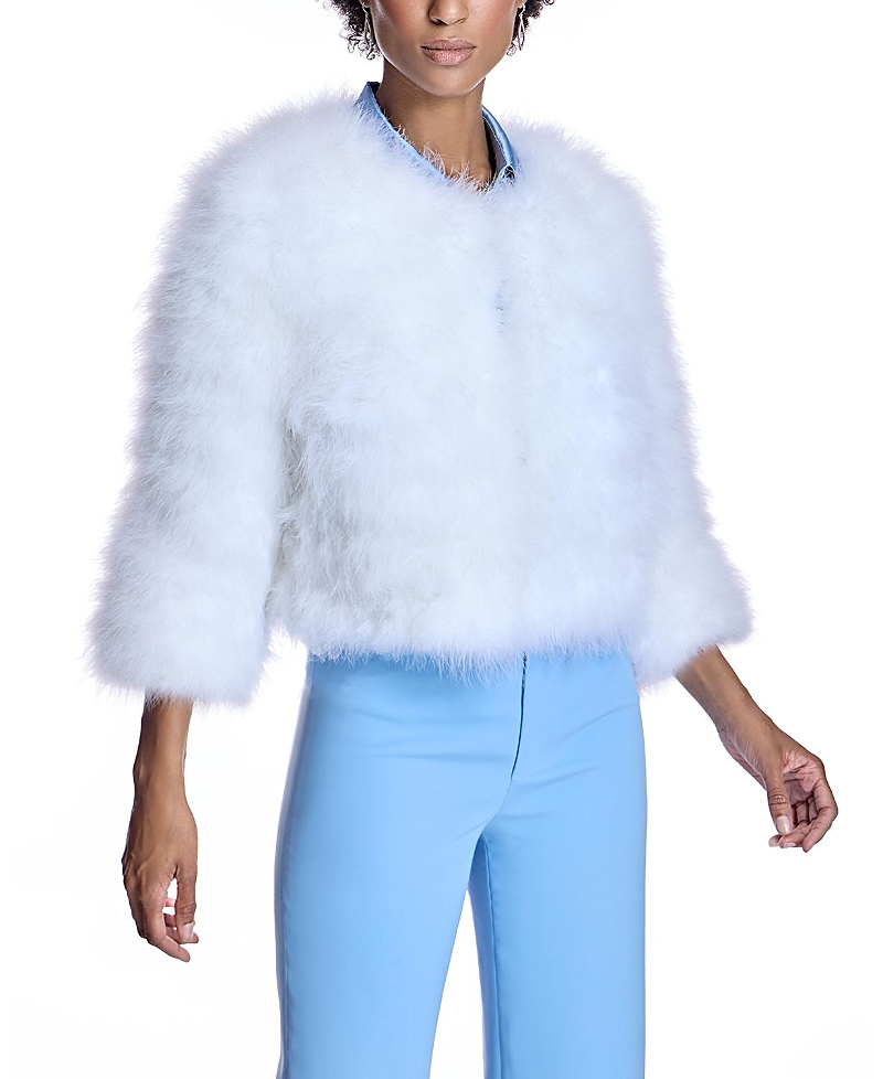 Maximilian Feather Bolero Jacket