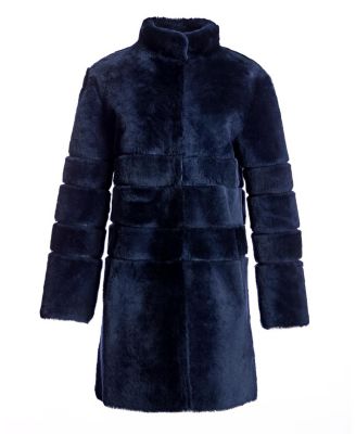 Reversible Seam-Out Shearling Shortcoat