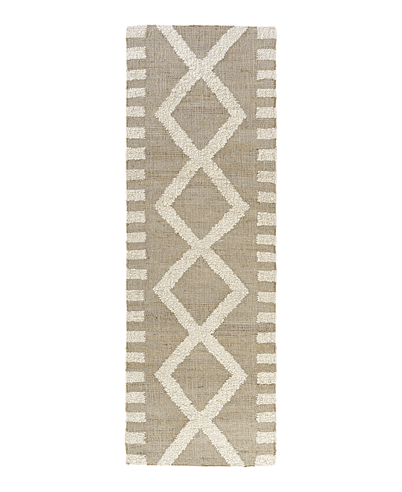 Lr Home Geoblend Geobl-82522 Runner Area Rug, 2'6 X 8' In Beige/natural