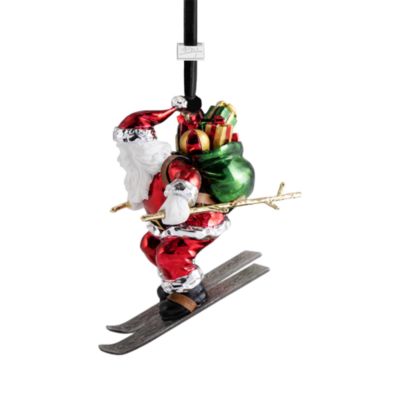 Skiing Santa Ornament