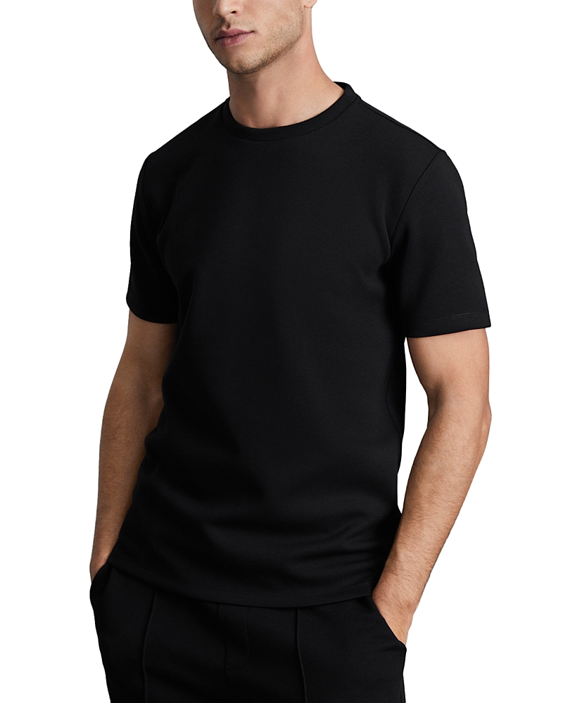 Reiss Black Diego Crew-neck Jersey T-shirt In Navy Blue