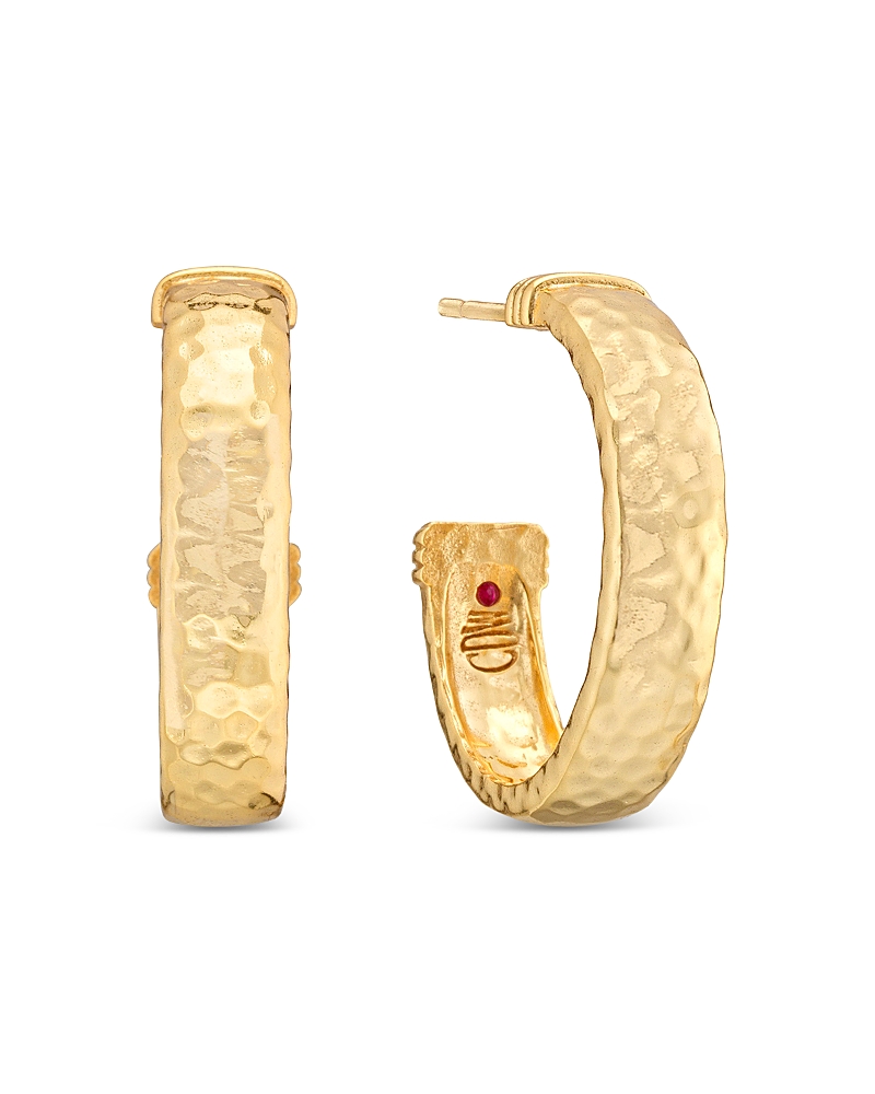 Capucine De Wulf Cleopatra Textured Medium Hoop Earrings In Gold