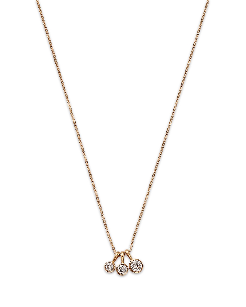 Moon & Meadow 14k Yellow Gold Lab Grown Diamond Triple Bezel Collar Necklace, 16-18 In Gold
