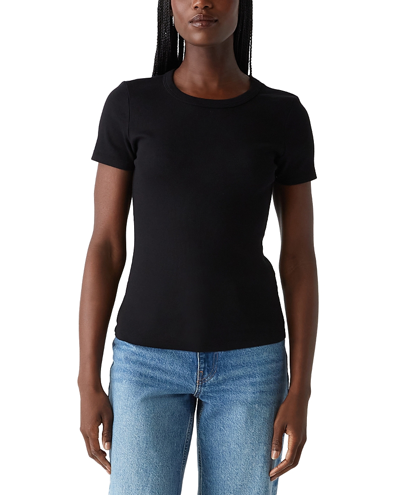 Michael Stars Rico Crew Neck Tee In Black
