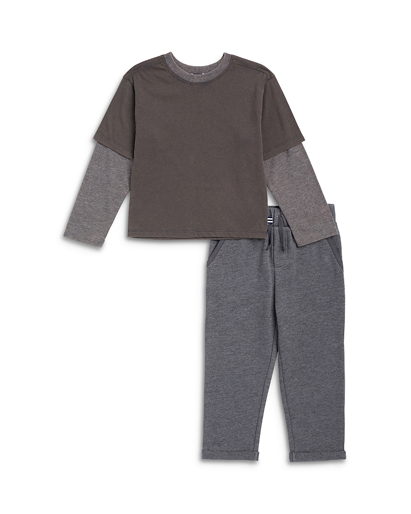 Splendid Boys' Skater Boy Long Sleeve Tee & Sweatpants Set - Little Kid In Lead