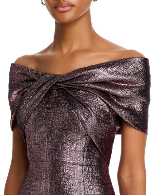 Off-the-Shoulder Twist Gown