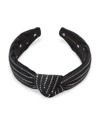 LELE SADOUGHI 
Crystal Pinstripe Slim Knotted Headband Women\'s Accessory Lele Sadoughi PLUM WILDFLOWER CRYSTAL FLORAL SLIM KNOTTED  main image 4