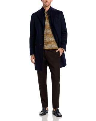 Wool Topcoat with Zip Out Microsuede Bib 