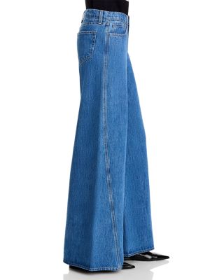 Beau High Rise Wide Leg T Seam Jeans in Glendora