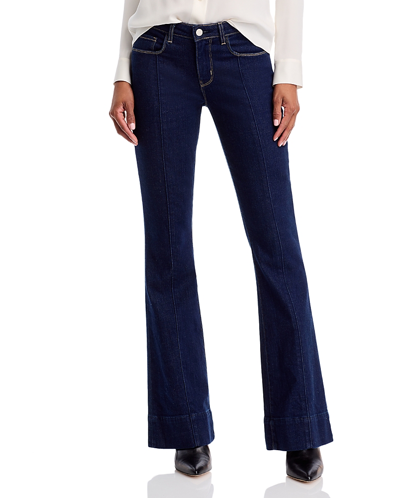 L'agence Lenora Low Rise Seamed Flare Jeans In Koval In Koval