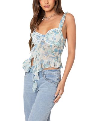 Cascade Ruffled Bra Top