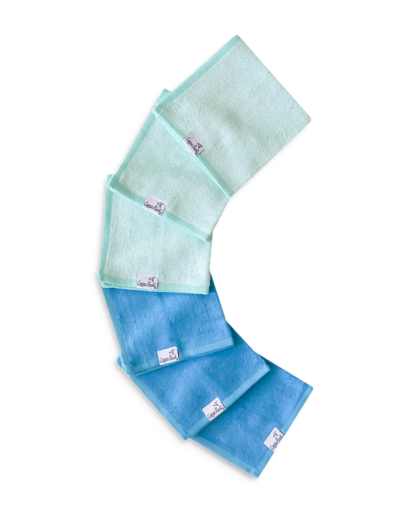Copper Pearl Finn Washcloths, Set Of 6 In Finn