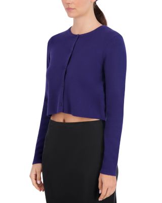 Cropped Crewneck Cardigan