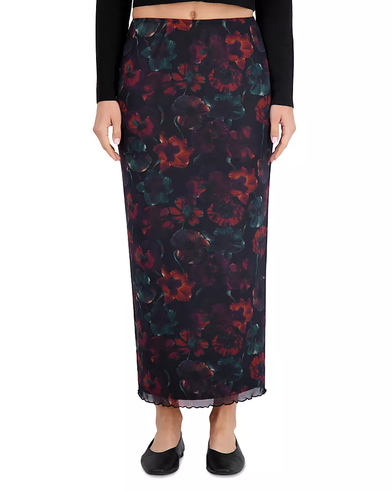 Point Mesh Maxi Skirt