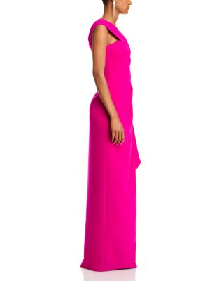 One Shoulder Side Drape Gown