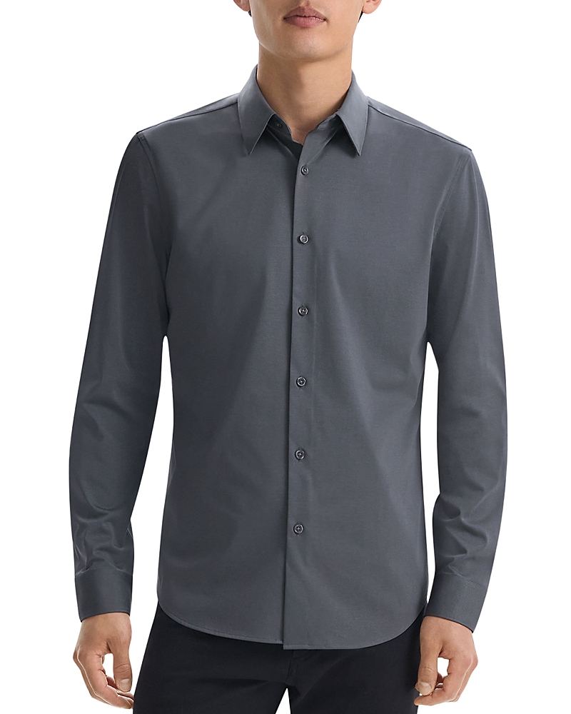 Theory Sylvain Structure Knit Shirt In Pestle