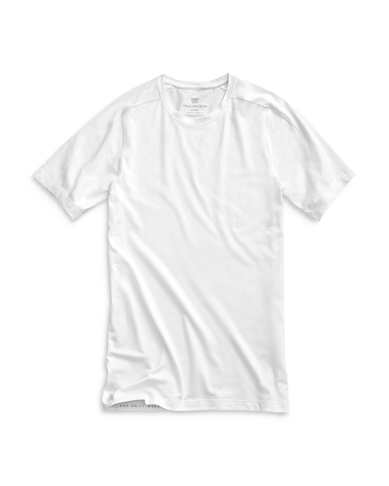 Mack Weldon 18 Hour Extra Slim Fit Jersey Crewneck Undershirt In Bright White