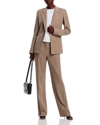 Lafayette 148 New York - Single Button Fitted Blazer & Gates Full Leg Pants