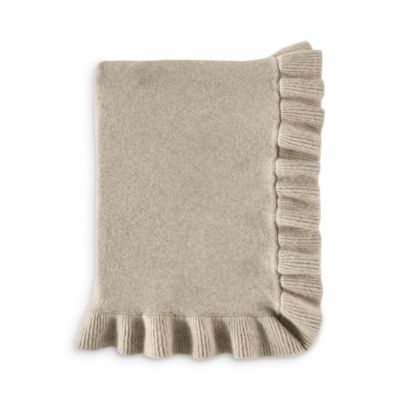 Sky - Ruffle Edge Knit Throw, 50" x 70" - Exclusive