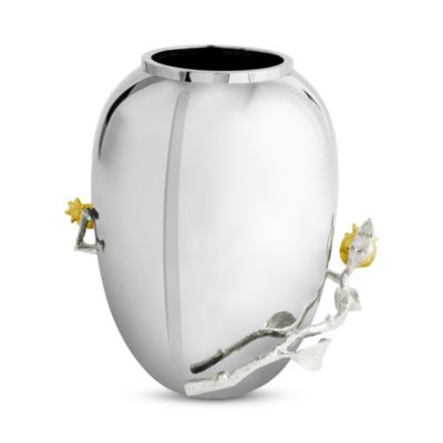 Pomegranate Silver and Gold Medium Vase